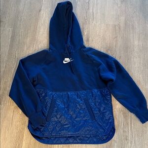 Nike sports Navy Quilted hoodie